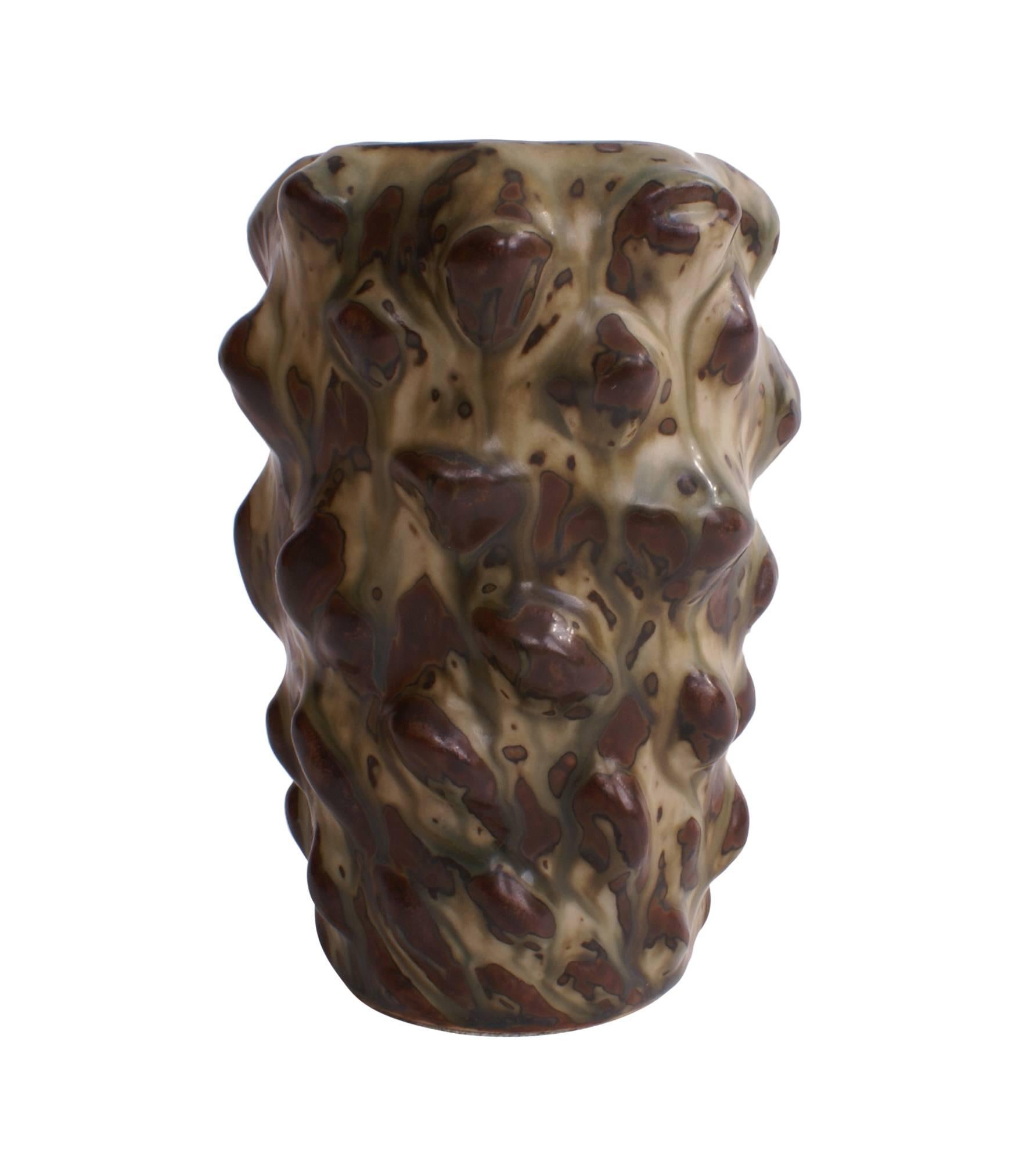 Axel Salto Vase in Sung Glaze for Royal Copenhagen in Budded Style For Sale 1