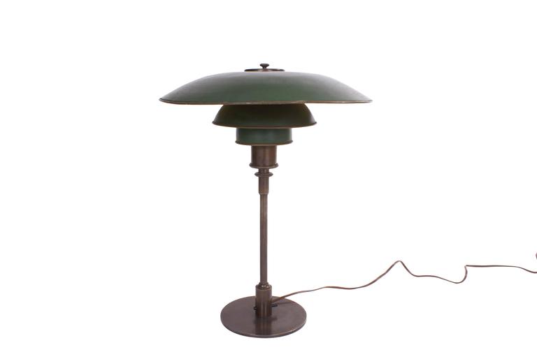 arbejdsløshed harpun Preference Poul Henningsen 'PH 4/3' Desk Lamp with Green Copper Shades, 1926-1928 For  Sale at 1stDibs