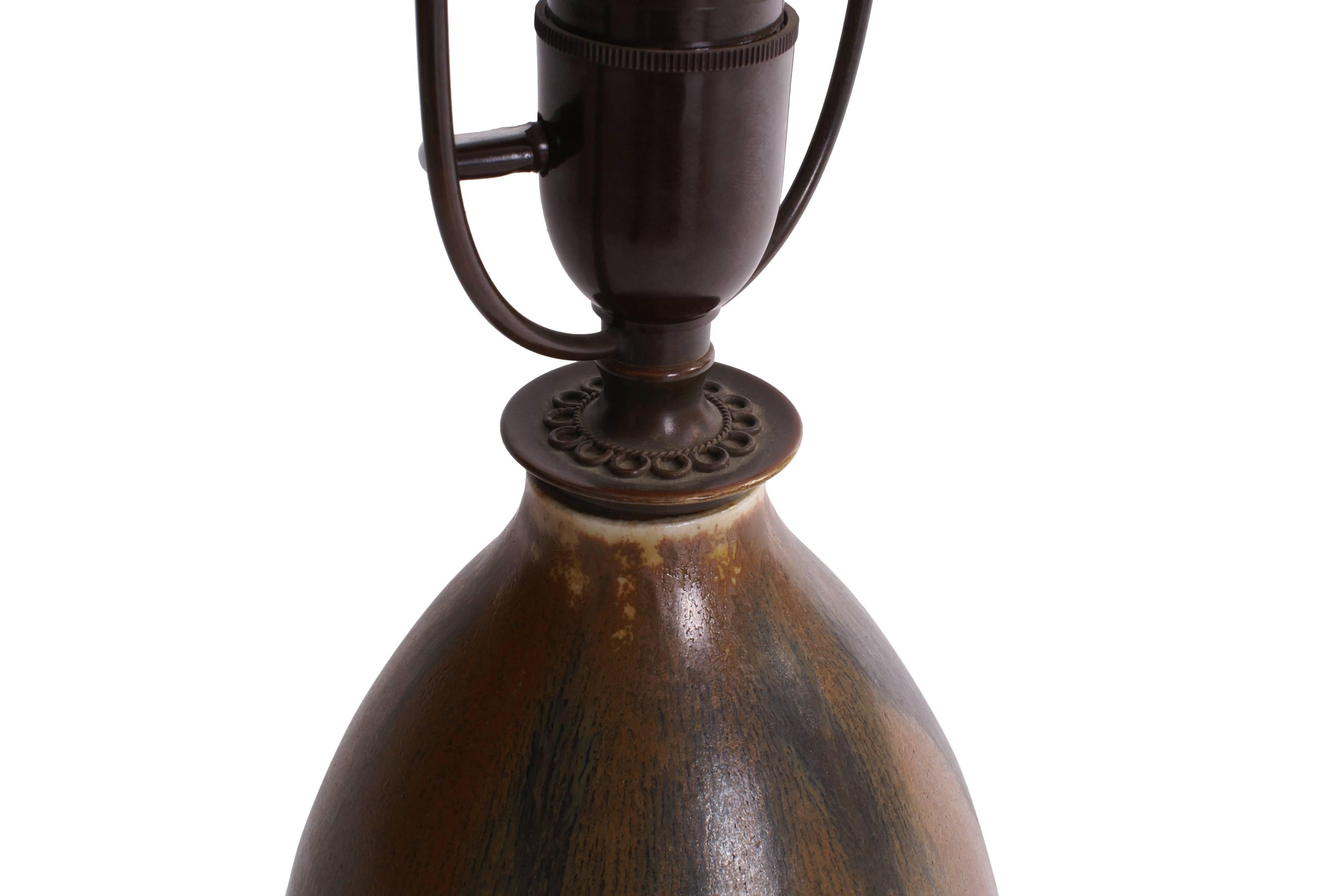 Danish Patrick Nordstrom for Royal Copenhagen Large Desk Lamp, 1919 For Sale