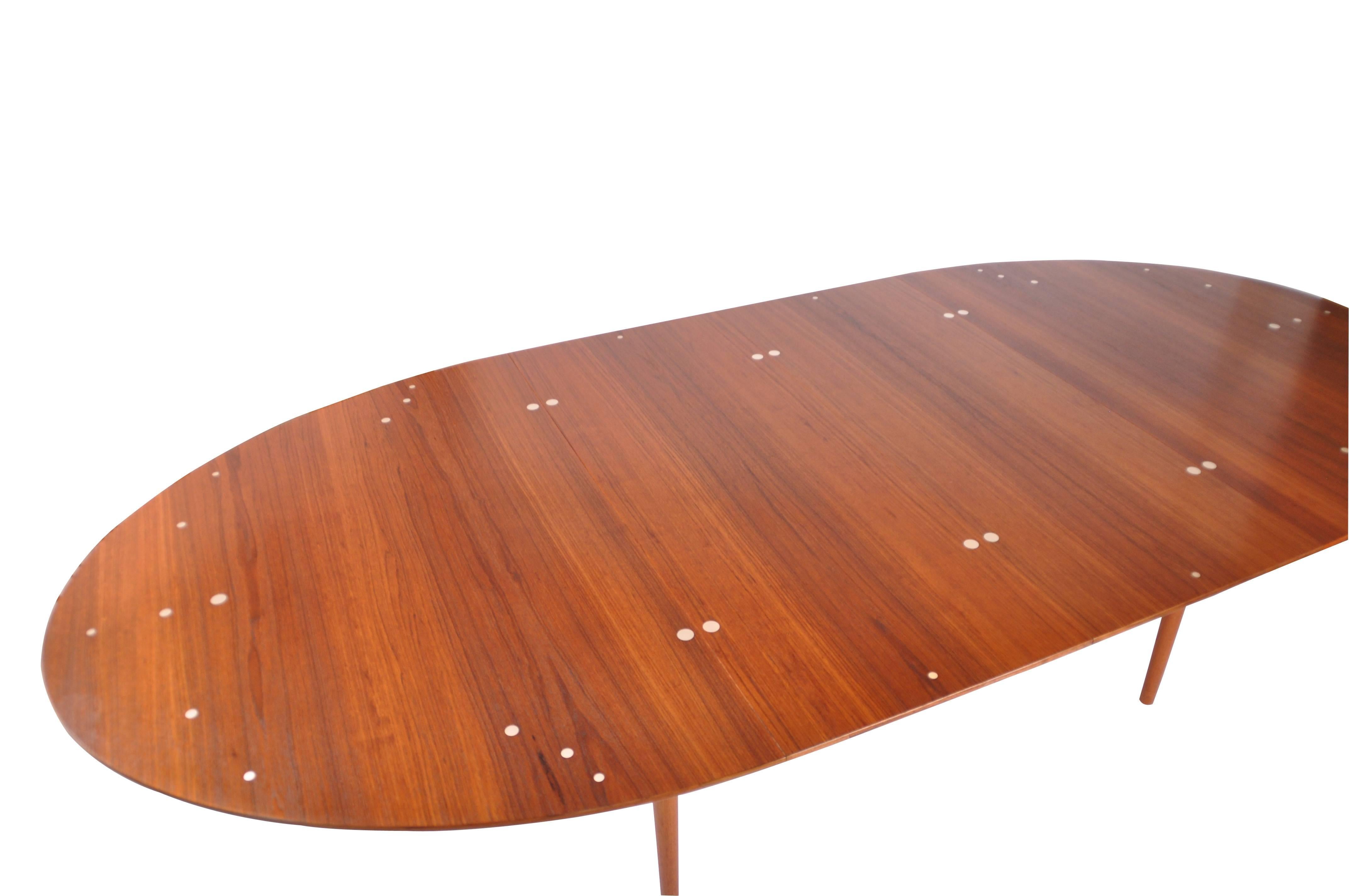 Silver Finn Juhl Judas Dining Table in Teak for Niels Vodder