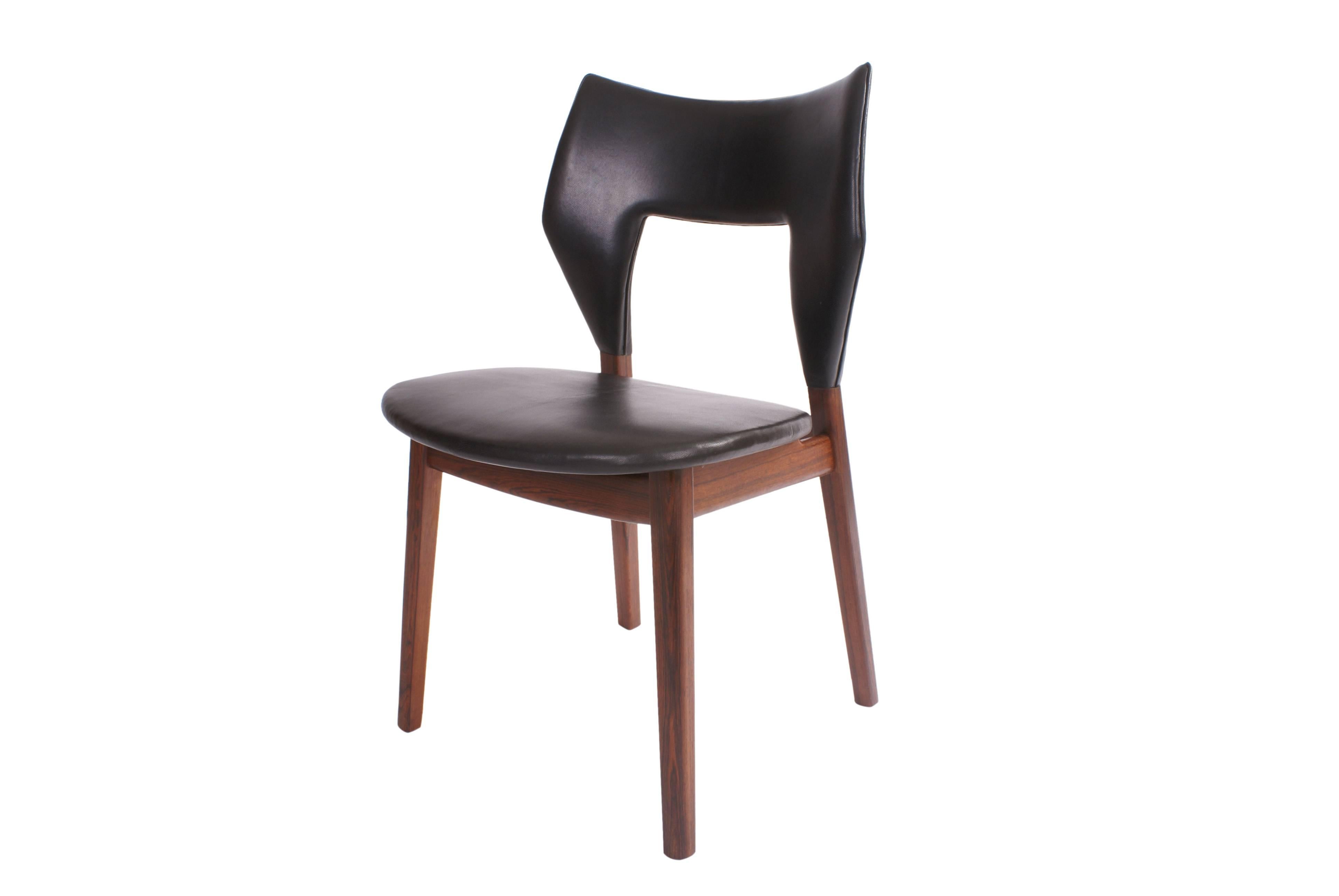 Mid-20th Century Tove & Edvard Kindt-Larsen Set of 12 Dining Chairs in Brazilian Rosewood For Sale