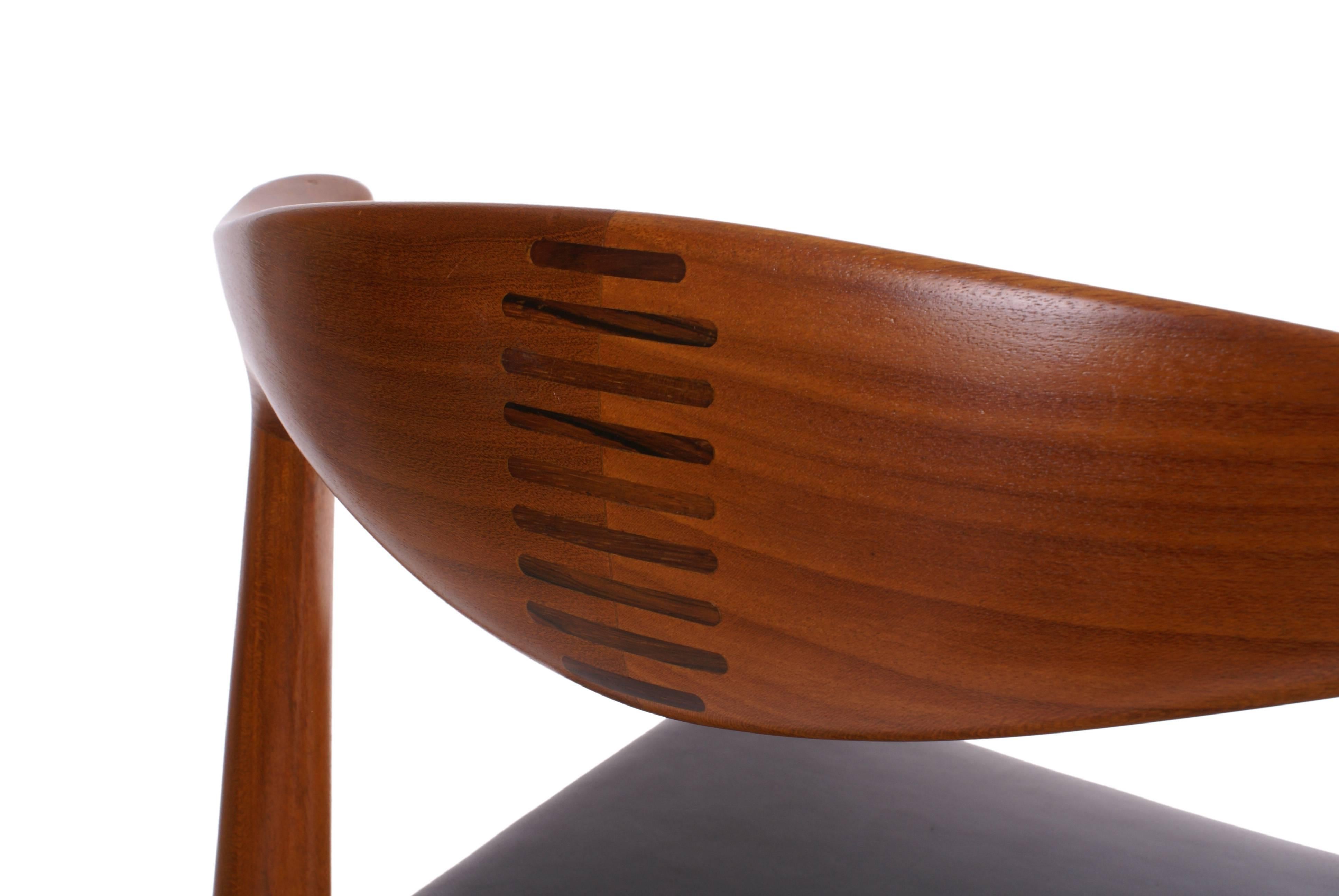 Danish Hans Wegner Set of Six 'Cow Horn' Chairs for Johannes Hansen For Sale