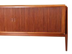 Niels Vodder Large NV54 Sideboard with Tambour Doors, 1954