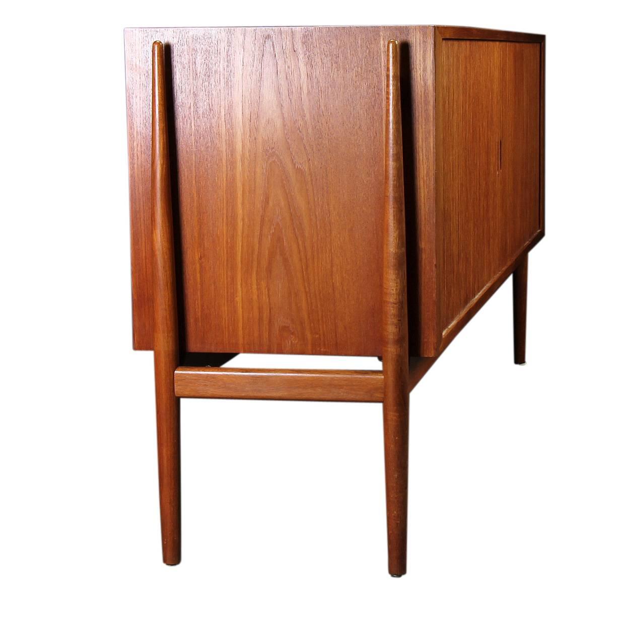 Danish Niels Vodder Large NV54 Sideboard with Tambour Doors, 1954 For Sale