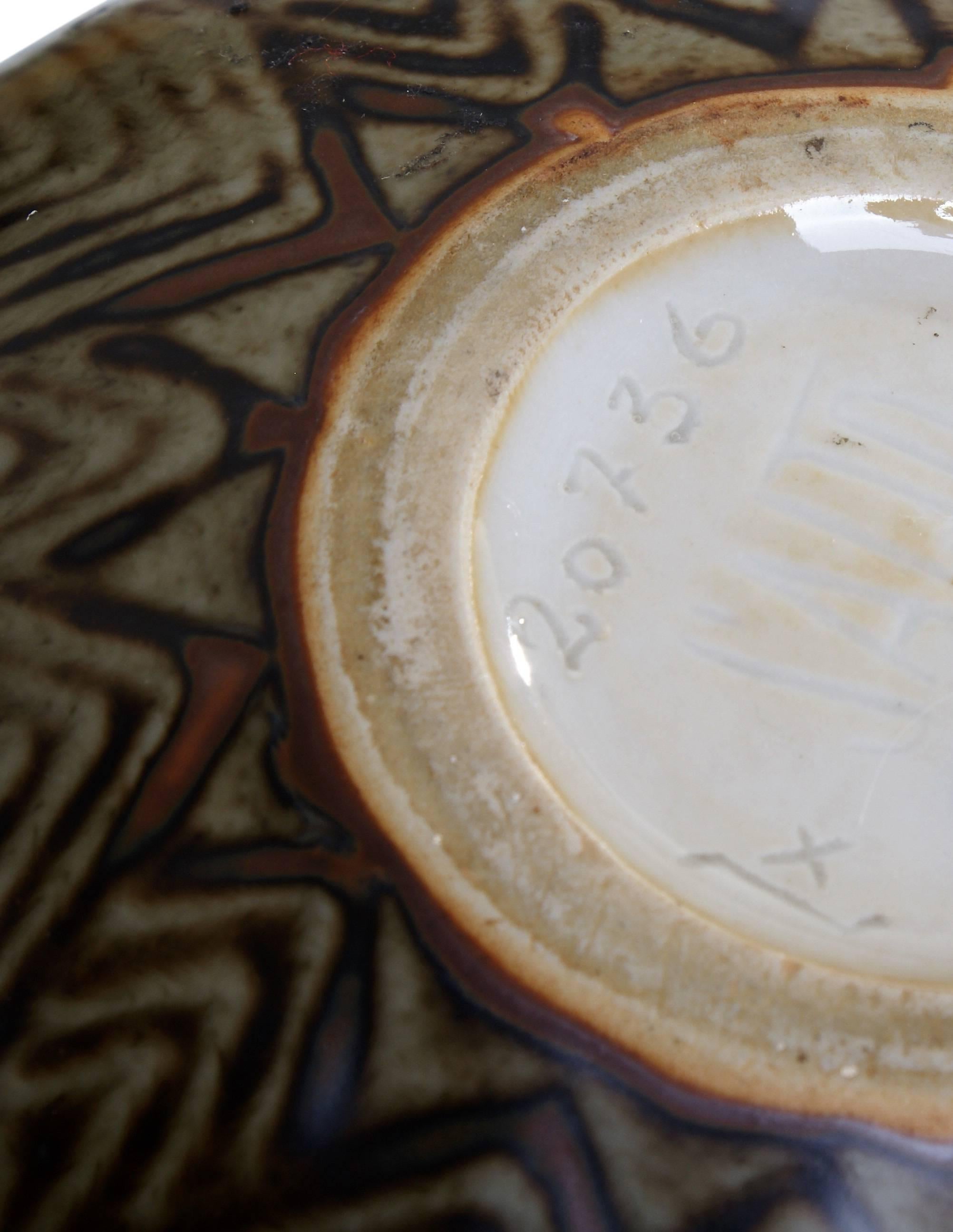 Axel Salto Stoneware Vase in Dilou Glaze for Royal Copenhagen For Sale 5
