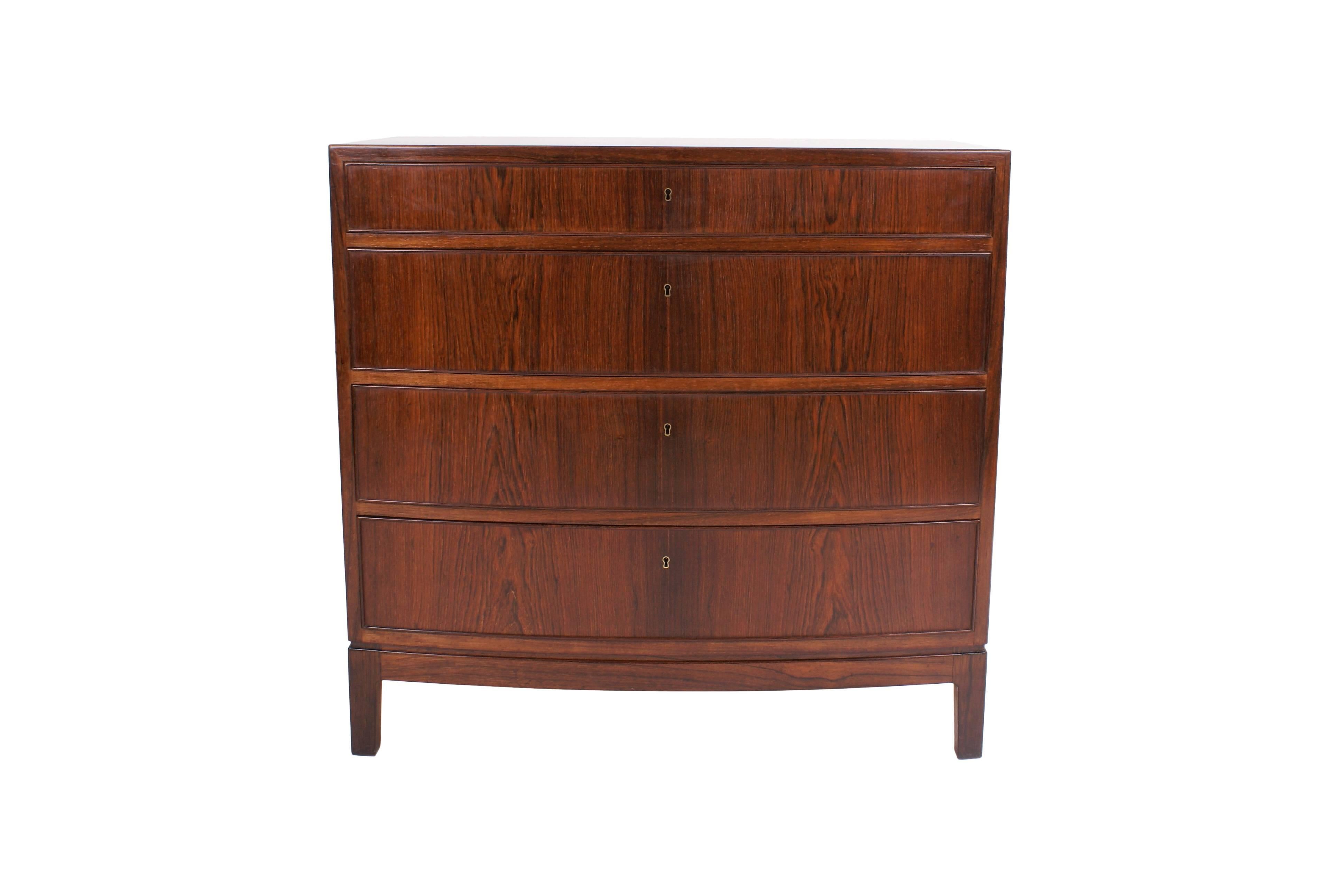 Scandinavian Modern Ole Wanscher Chest of Drawers in Rosewood for A. J. Iversen