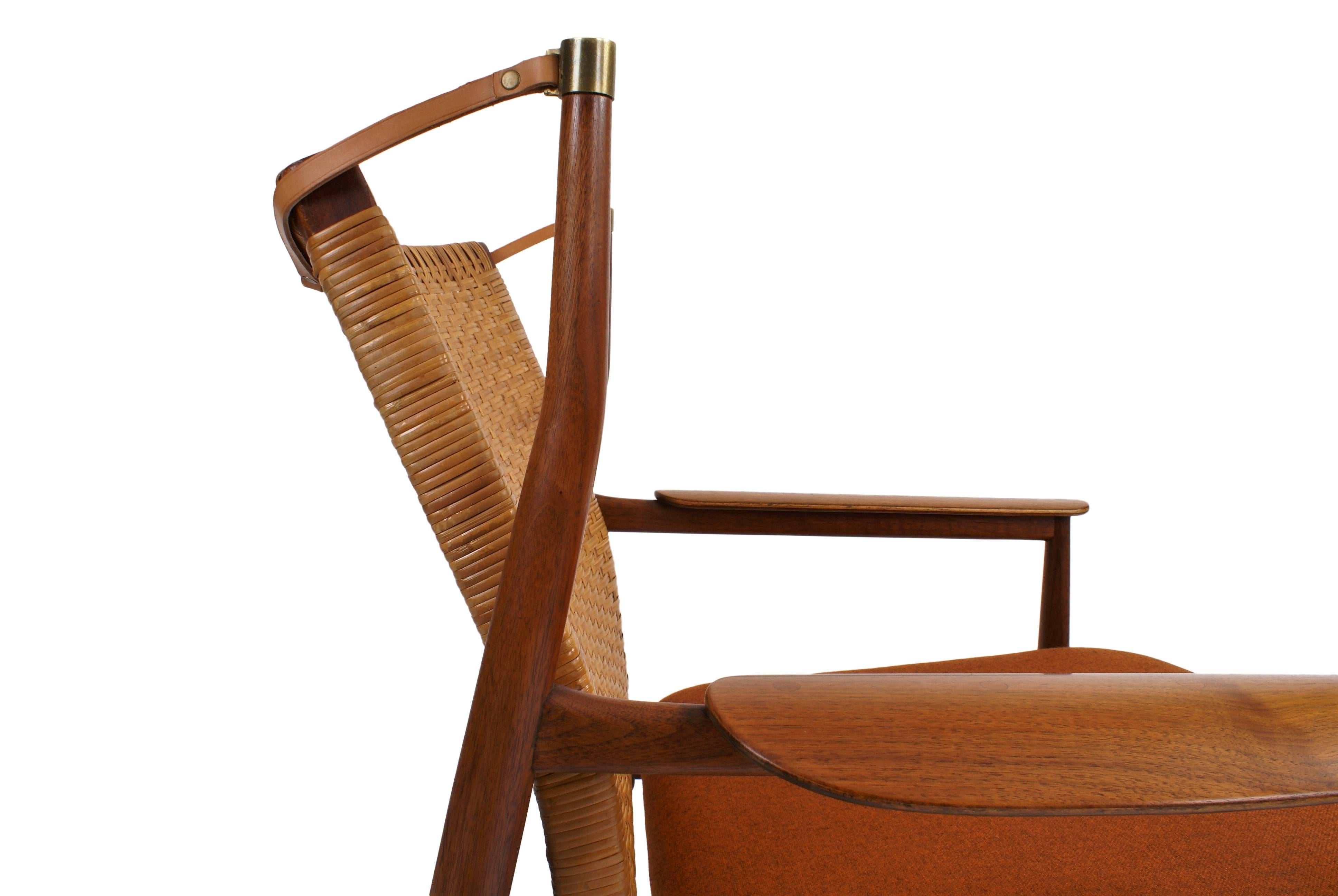 Danish Finn Juhl FJ-55 Easy Chair in Teak for Baker