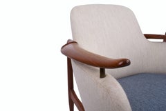 Finn Juhl Pair of NV53 Easy Chairs in Teak for Niels Vodder, 1953