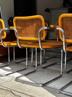 Rare Set of 8 Italian Cesca Chairs by Cidue, Italy