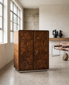 Armoire « Mid-Century Modern » de style brutaliste de la marque Tobago Canada, vers les années 1970