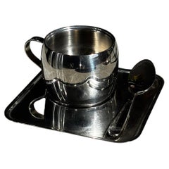 Vintage Tramontina Espresso Cups and Saucers, Brazil