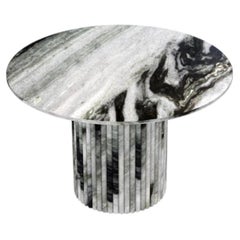 STONE VALLEY Contemporary Dining Table – Ocel – Panda Marble - Circular