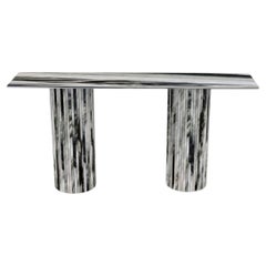 STONE VALLEY Mesa consola Ombrure de mármol Panda - Rectangular
