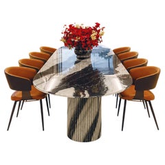 STONE VALLEY Dining Table REFLEKO - Panda marble – Oblong
