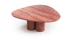 STONE VALLEY Moderner Couchtisch – Rivage – ROTER Travertin – Organisch