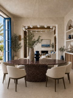 STONE VALLEY Dining Table – Valleyra – Rosso Levano Marble – Elliptical
