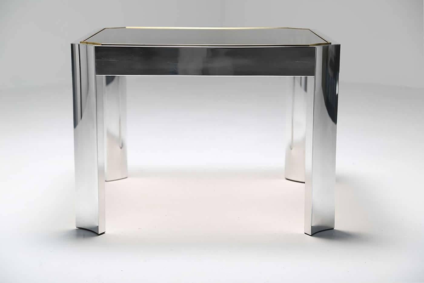 Mid-century Aluminum Side Table For Sale 5