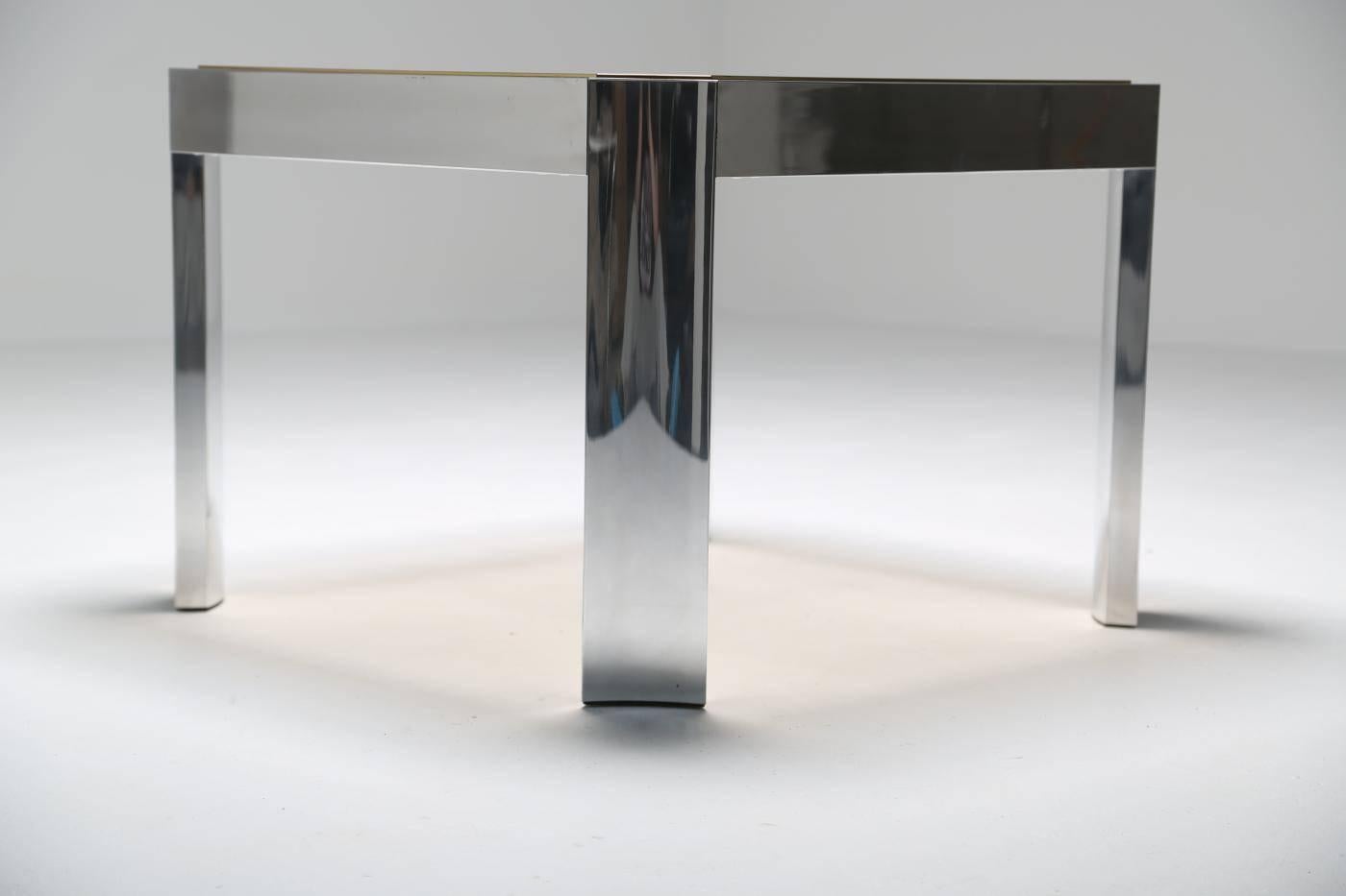 Mid-century Aluminum Side Table For Sale 1