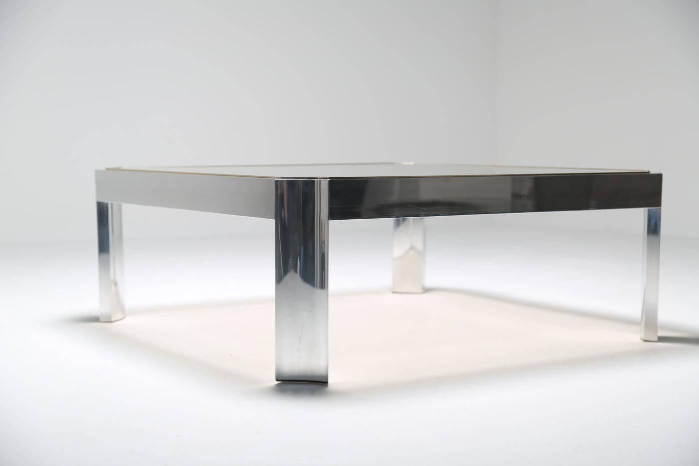 American Mid-century Aluminum Coffee Table. For Sale