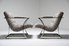 Mid-century Lounge Chairs, Milo Baughman Style