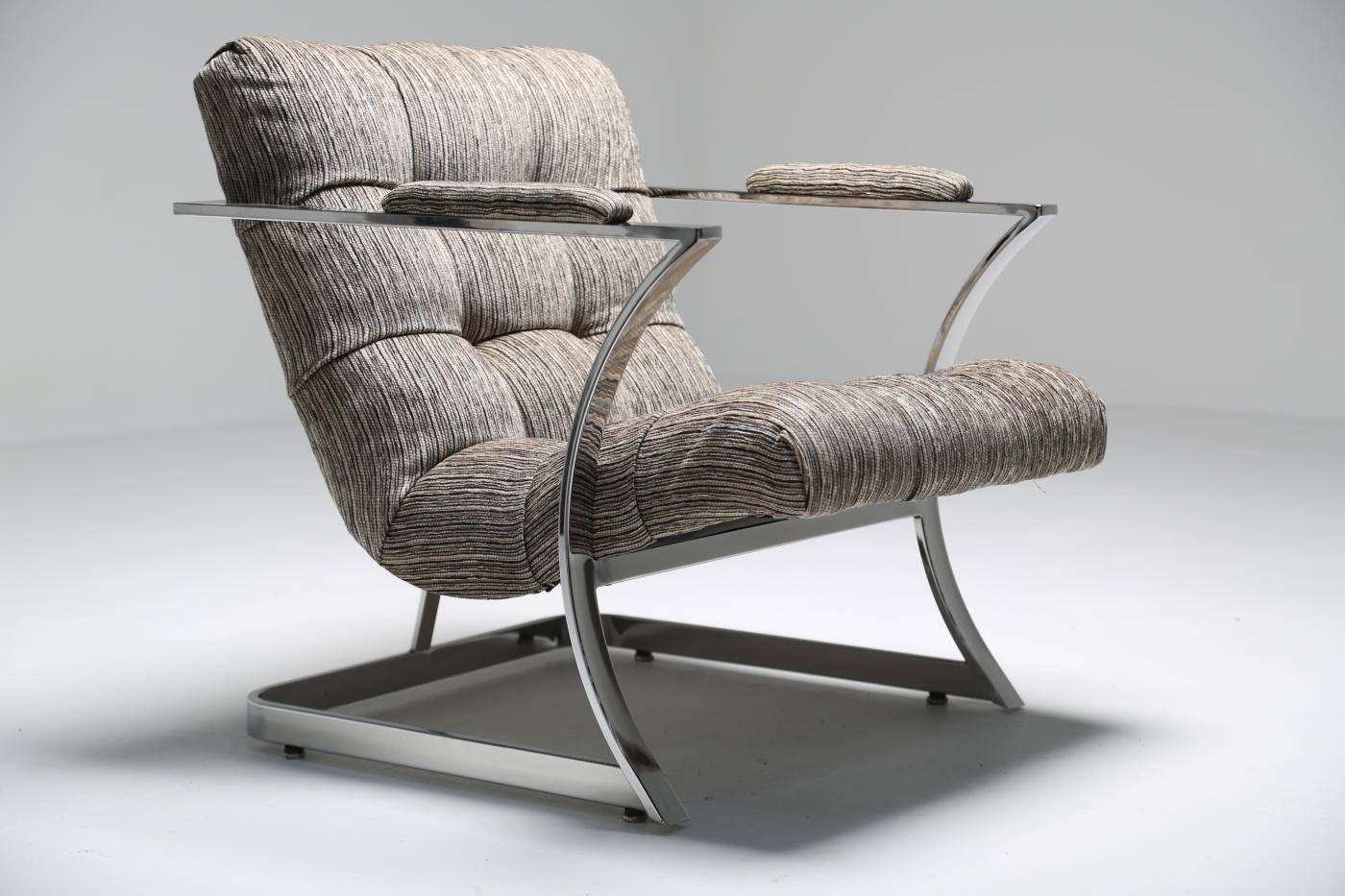 Mid-Century Modern Mid-century Lounge Chairs, Milo Baughman Style