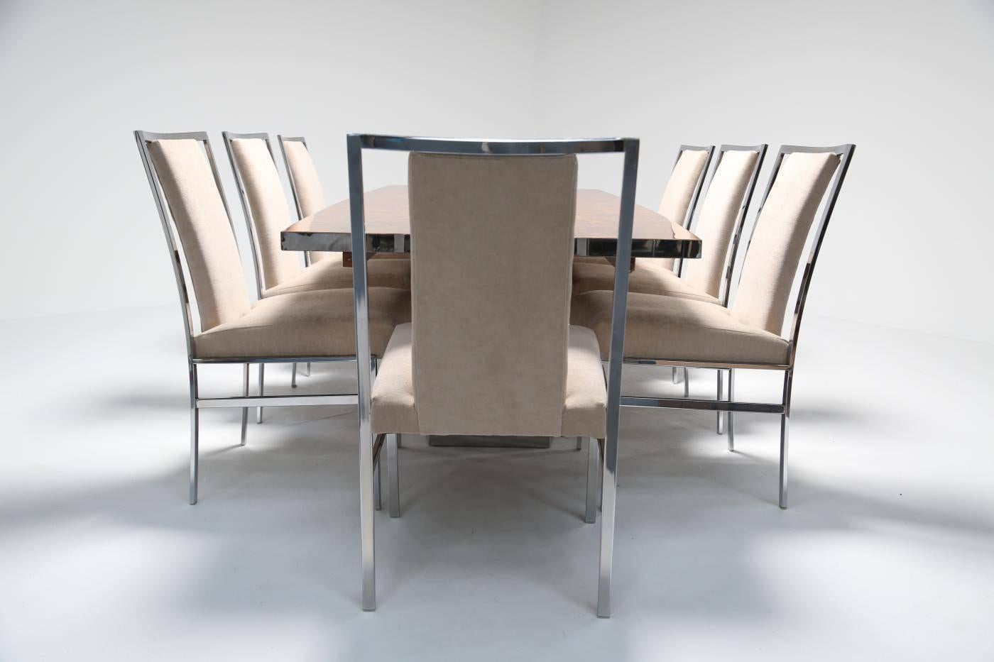 Chrome Daystrom Dining Chairs for Pierre Cardin, Set of Ten