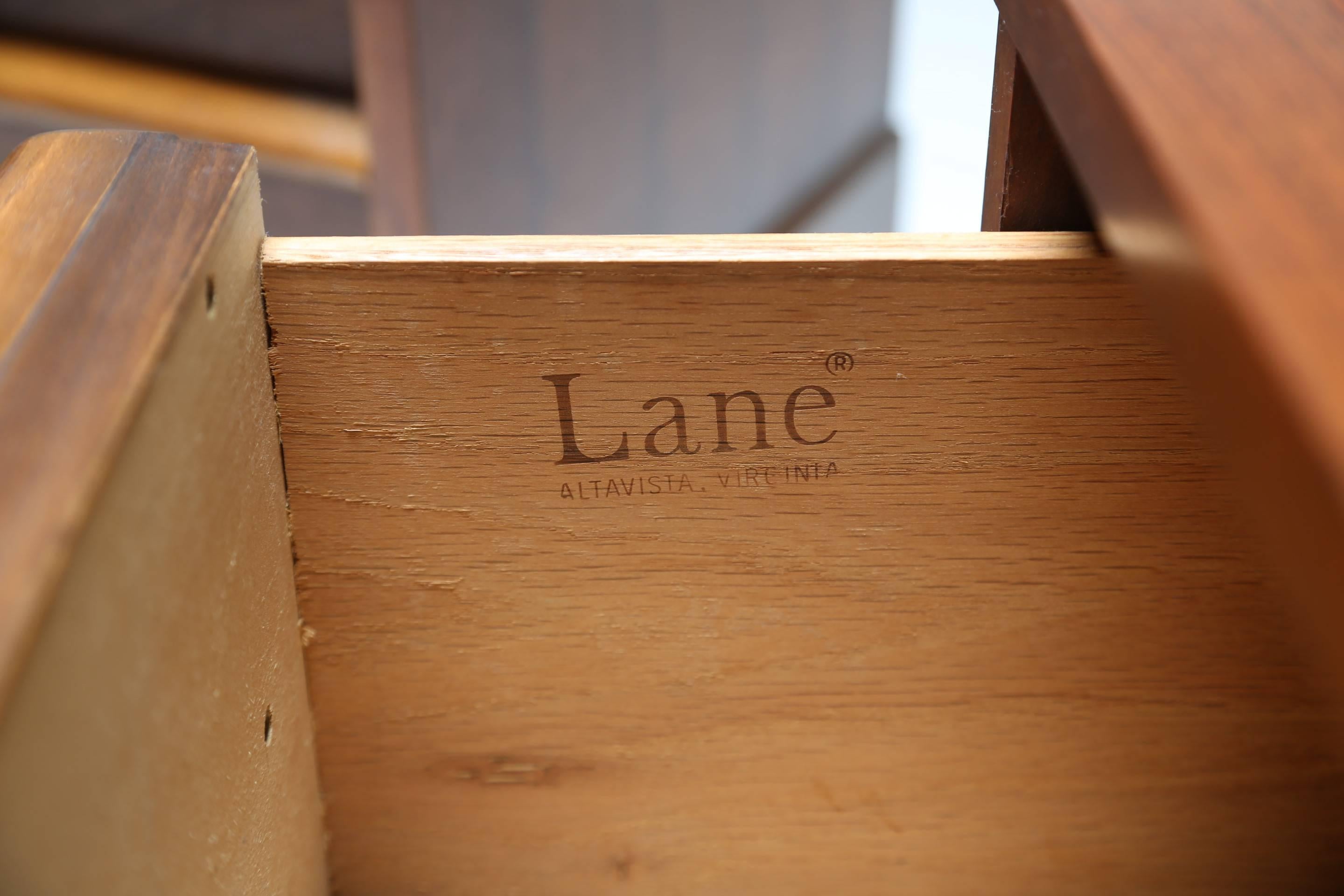 Walnut Bedside Tables by Lane, Set of Two  2