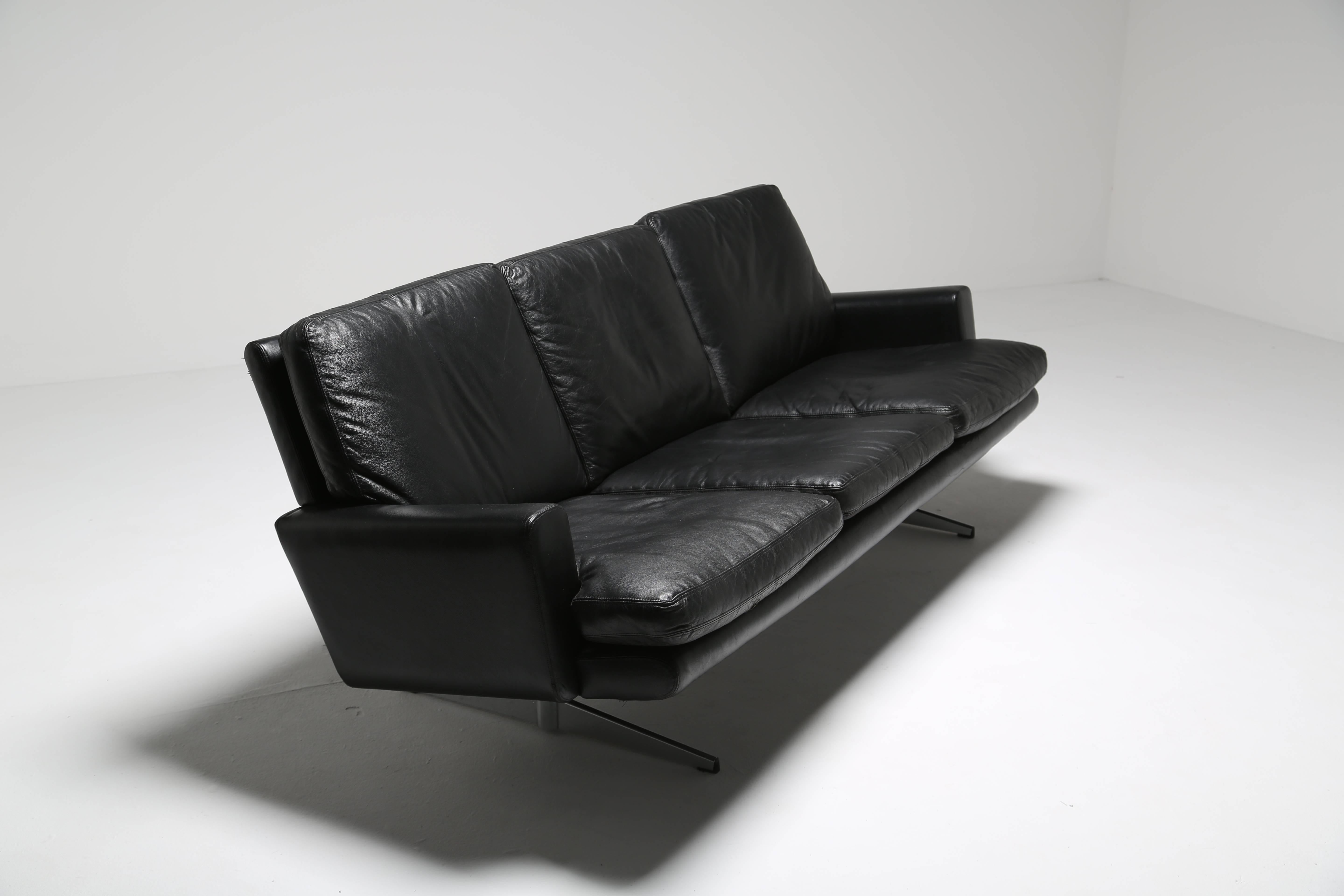 British Howard Keith Three-Seat Leather Sofa
