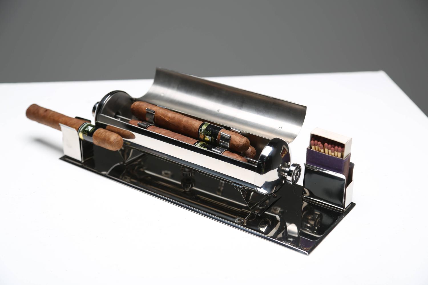 Chrome Desktop Cigar Holder at 1stdibs