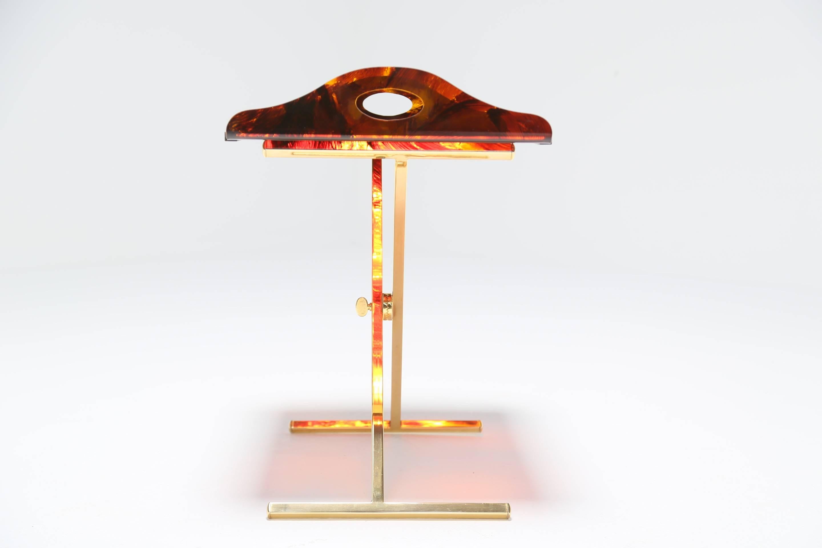 European Faux Tortoiseshell Tray Table