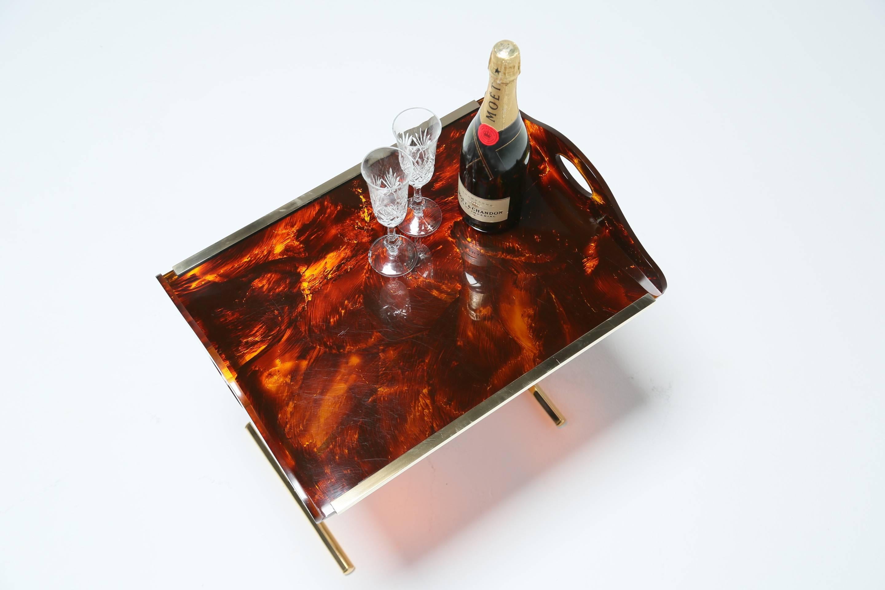 Faux Tortoiseshell Tray Table 1