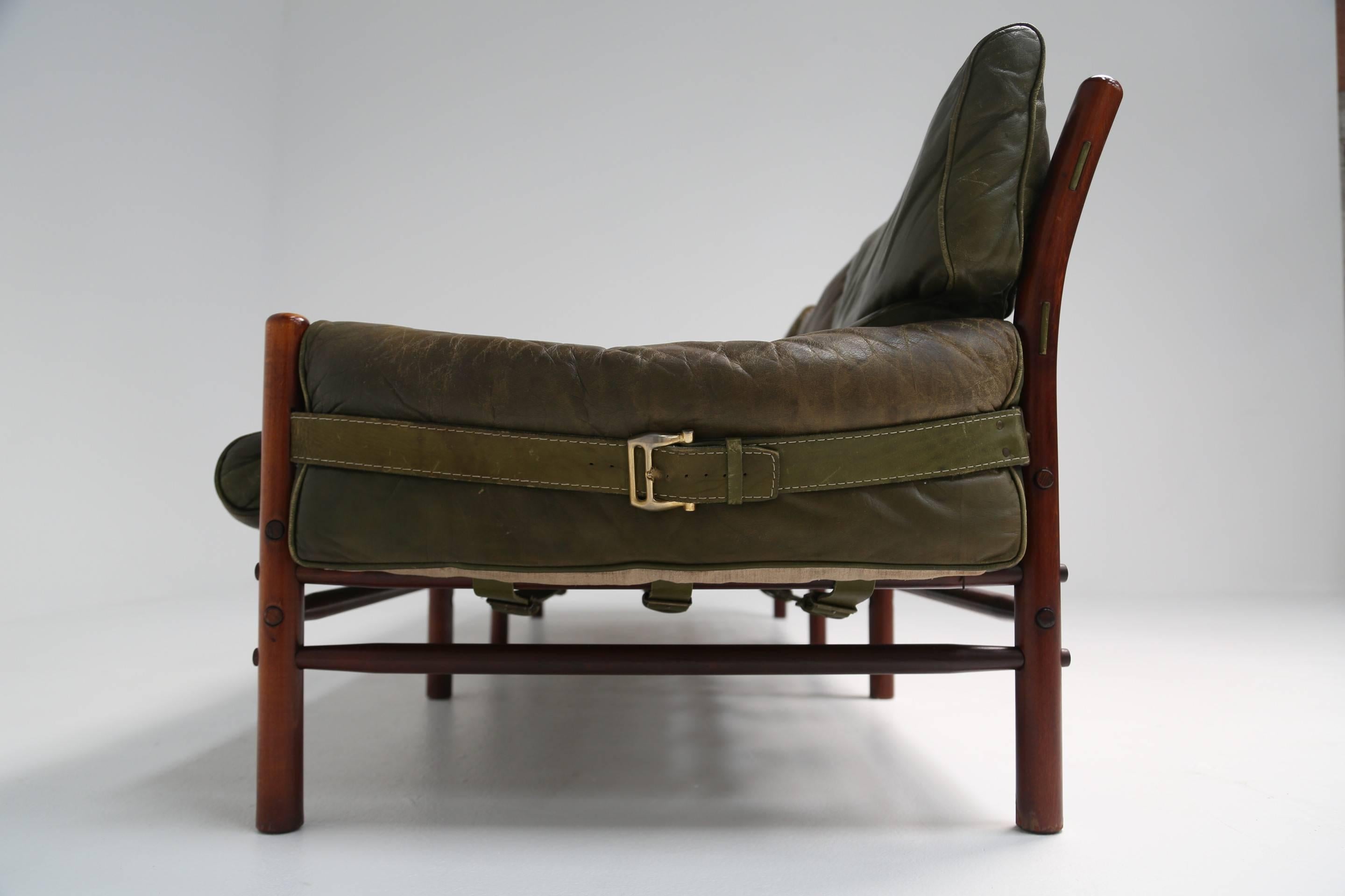Swedish Arne Norell 'Kontiki' Three-Seat Sofa