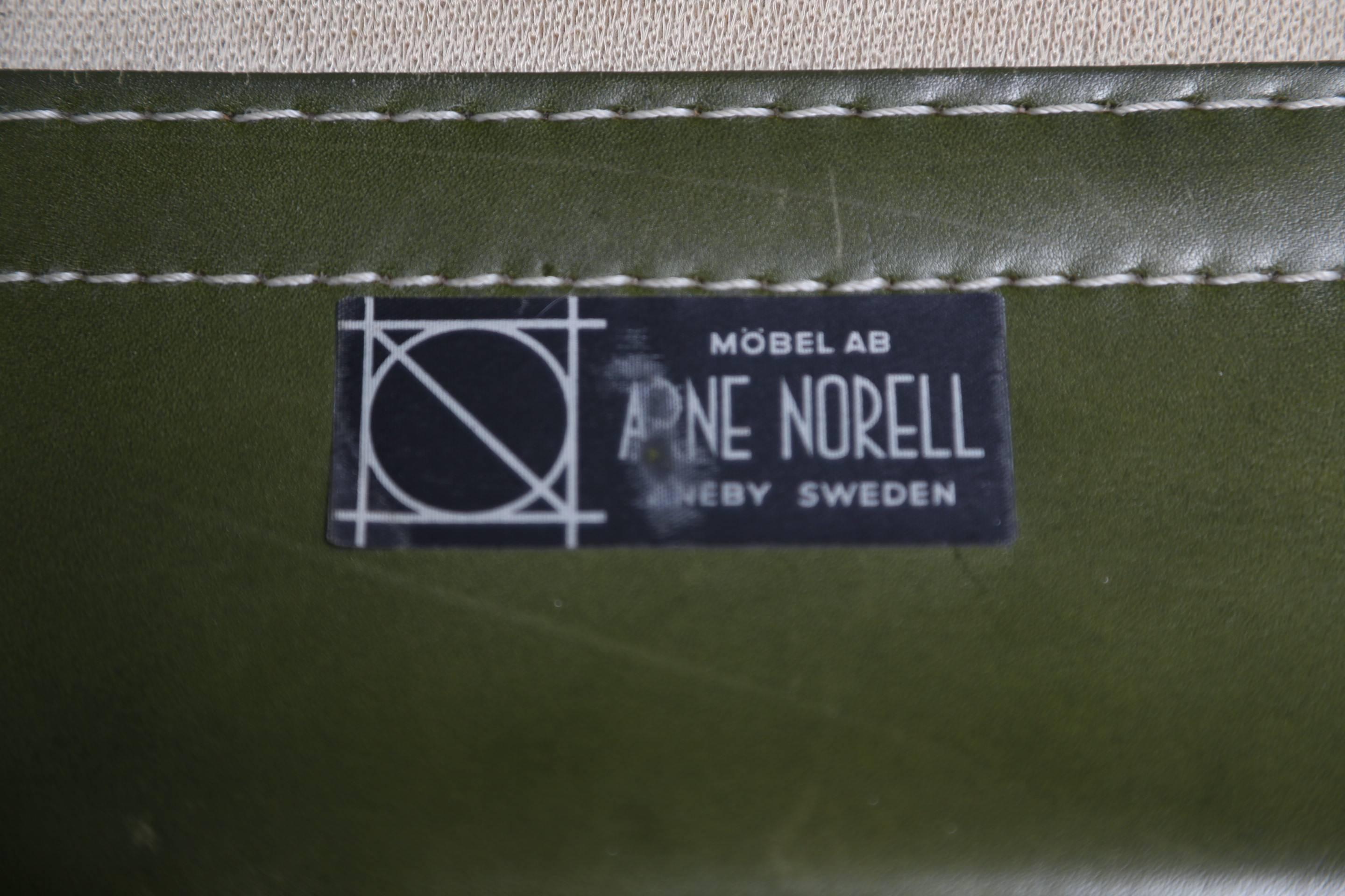 Leather Arne Norell 'Kontiki' Three-Seat Sofa
