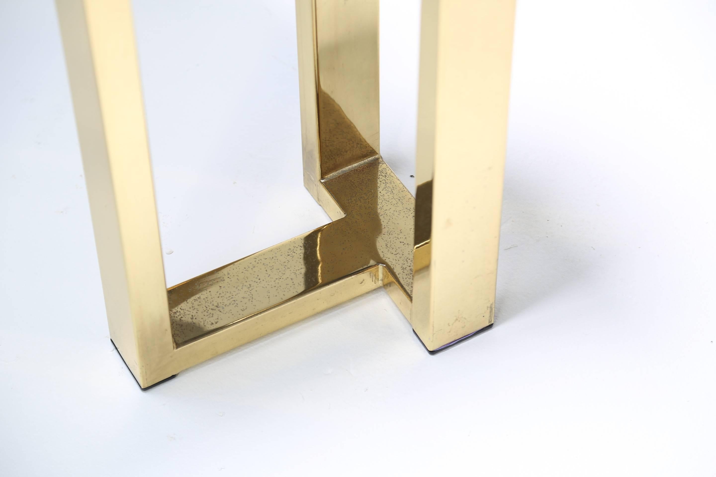 Mid-century Brass Coffee Table or End Table For Sale 3