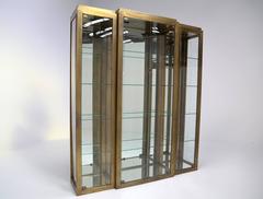 Mid-century Brass Display Cabinet Vitrine