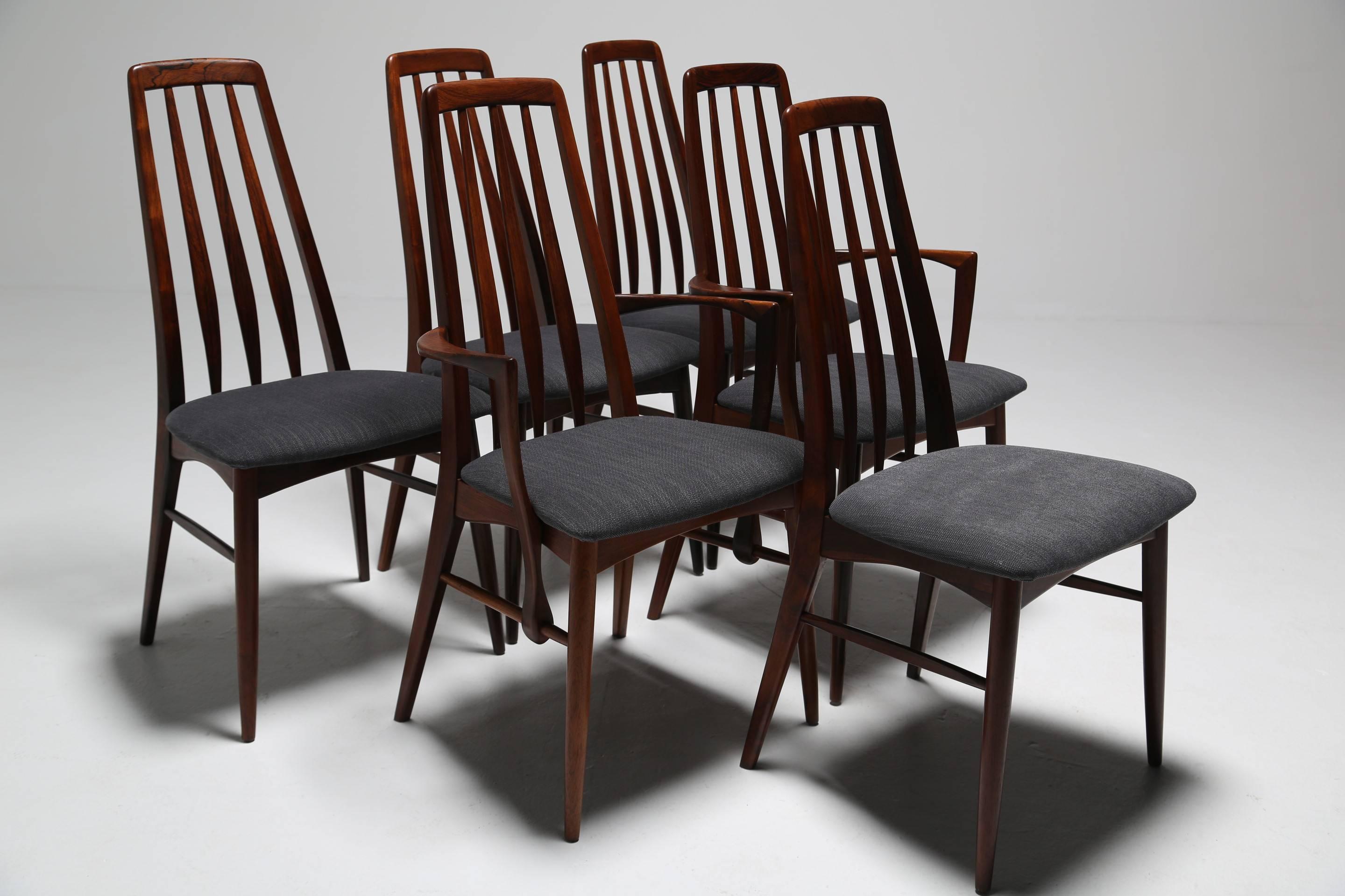 Niels Koefoed Danish hardwood dining chairs, Denmark 1960s. In Excellent Condition In Oberstown, Lusk, IE