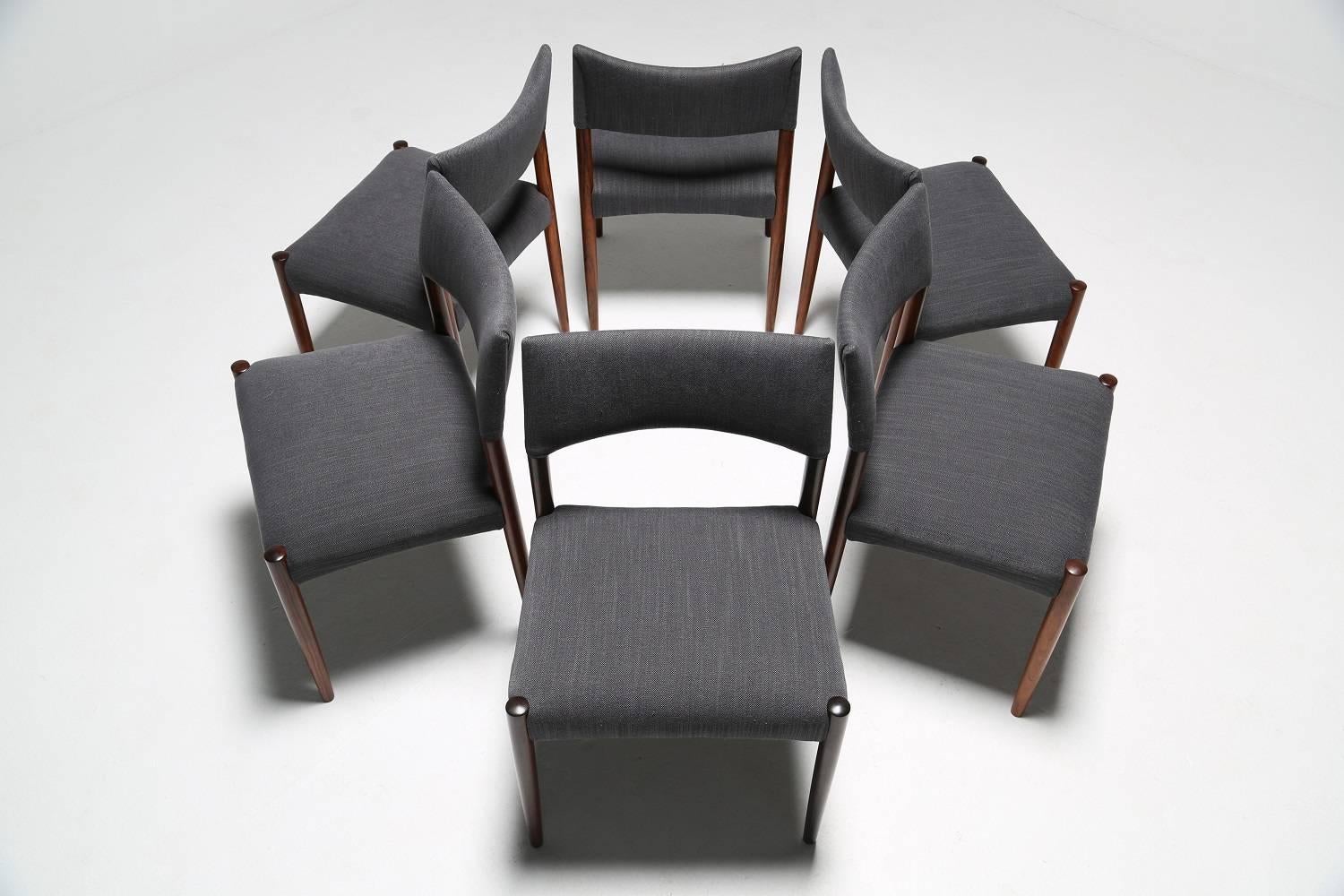 V.S Andersen mid century Danish dining chairs, Denmark 1960s 1