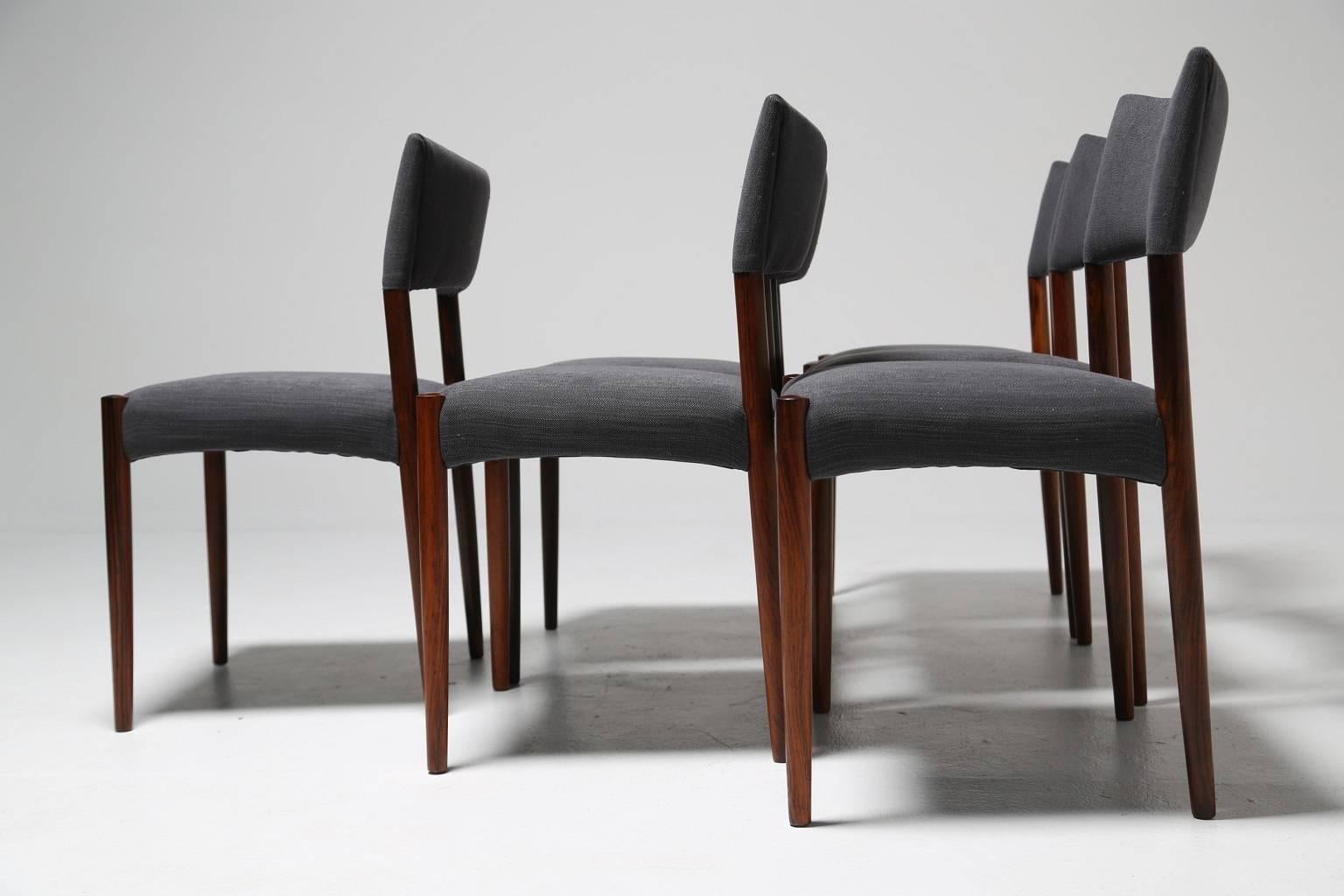 V.S Andersen mid century Danish dining chairs, Denmark 1960s 3