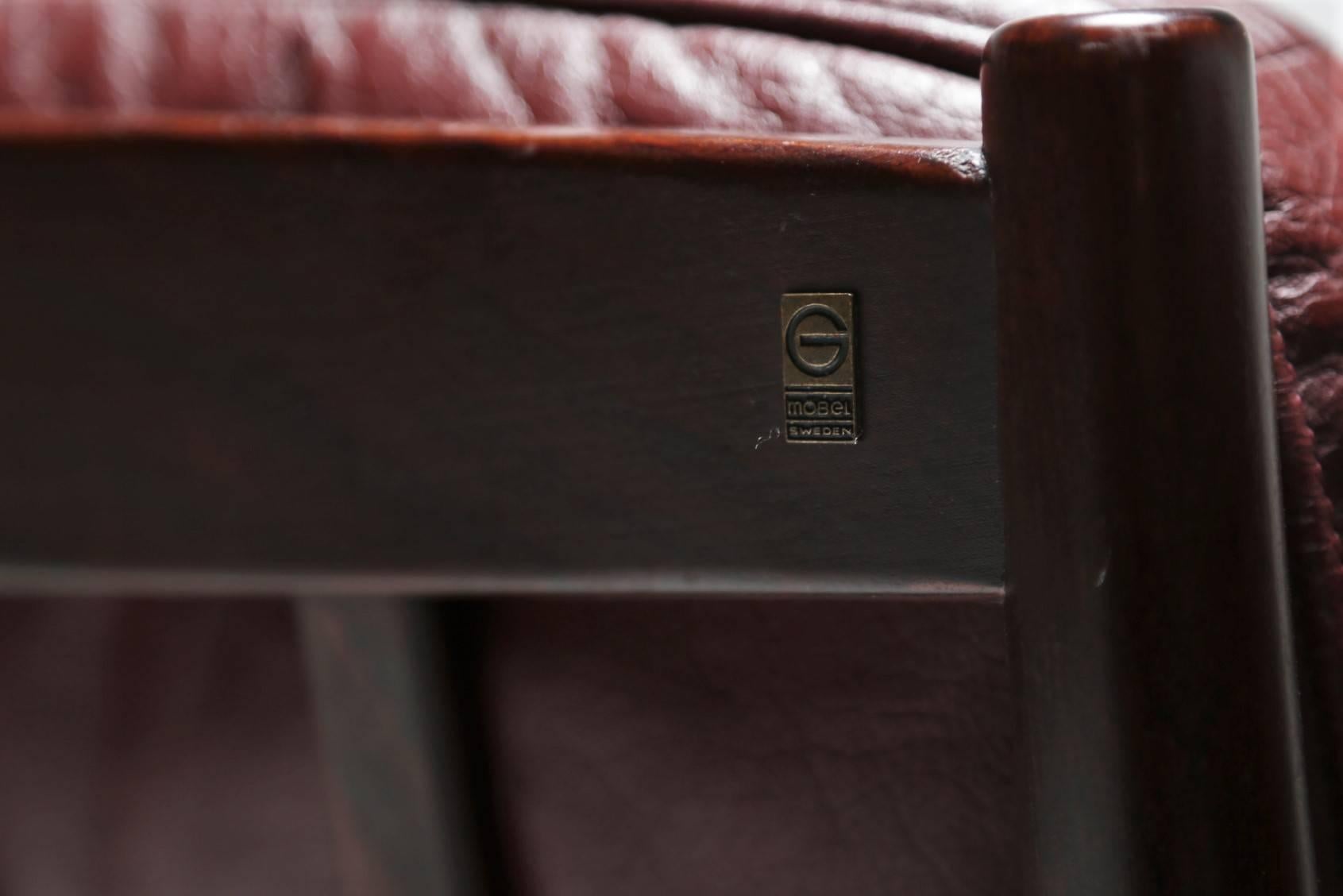 Gote Mobler Scandinavian modern leather armchairs 3