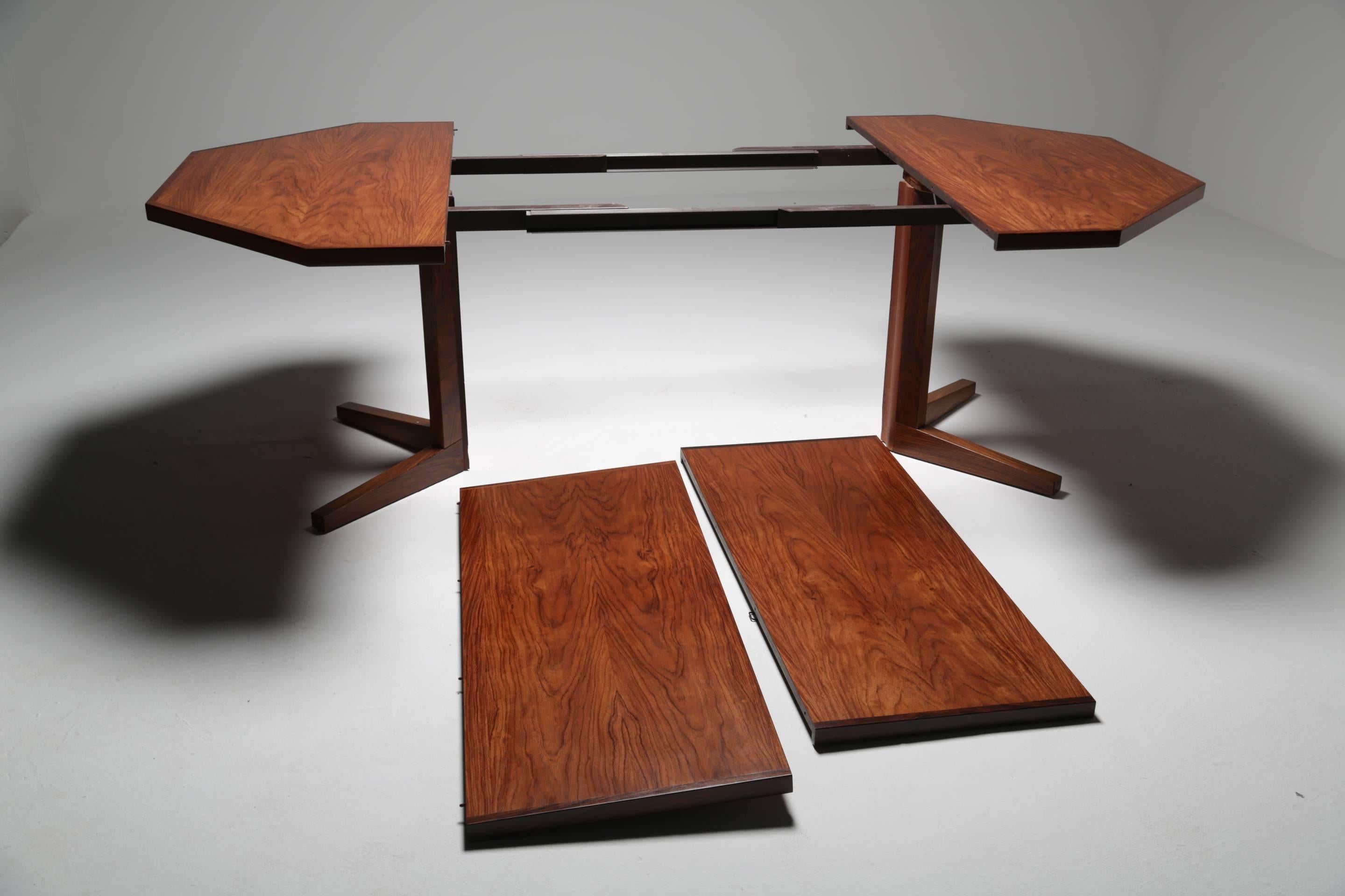 Mid-Century Modern Midcentury Rosewood Octagonal Dining Table by Dyrlund, Denmark