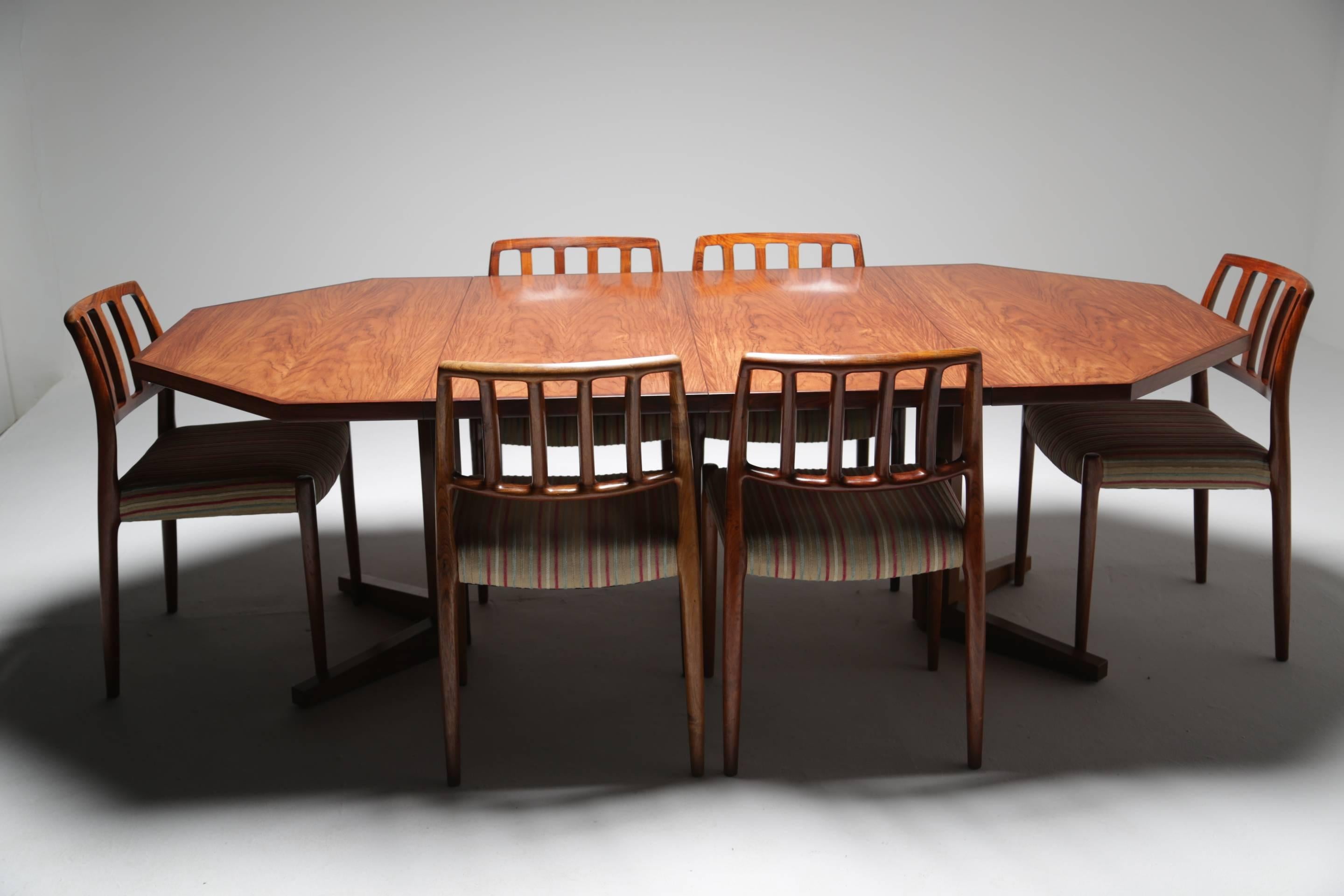 octagonal extending dining table