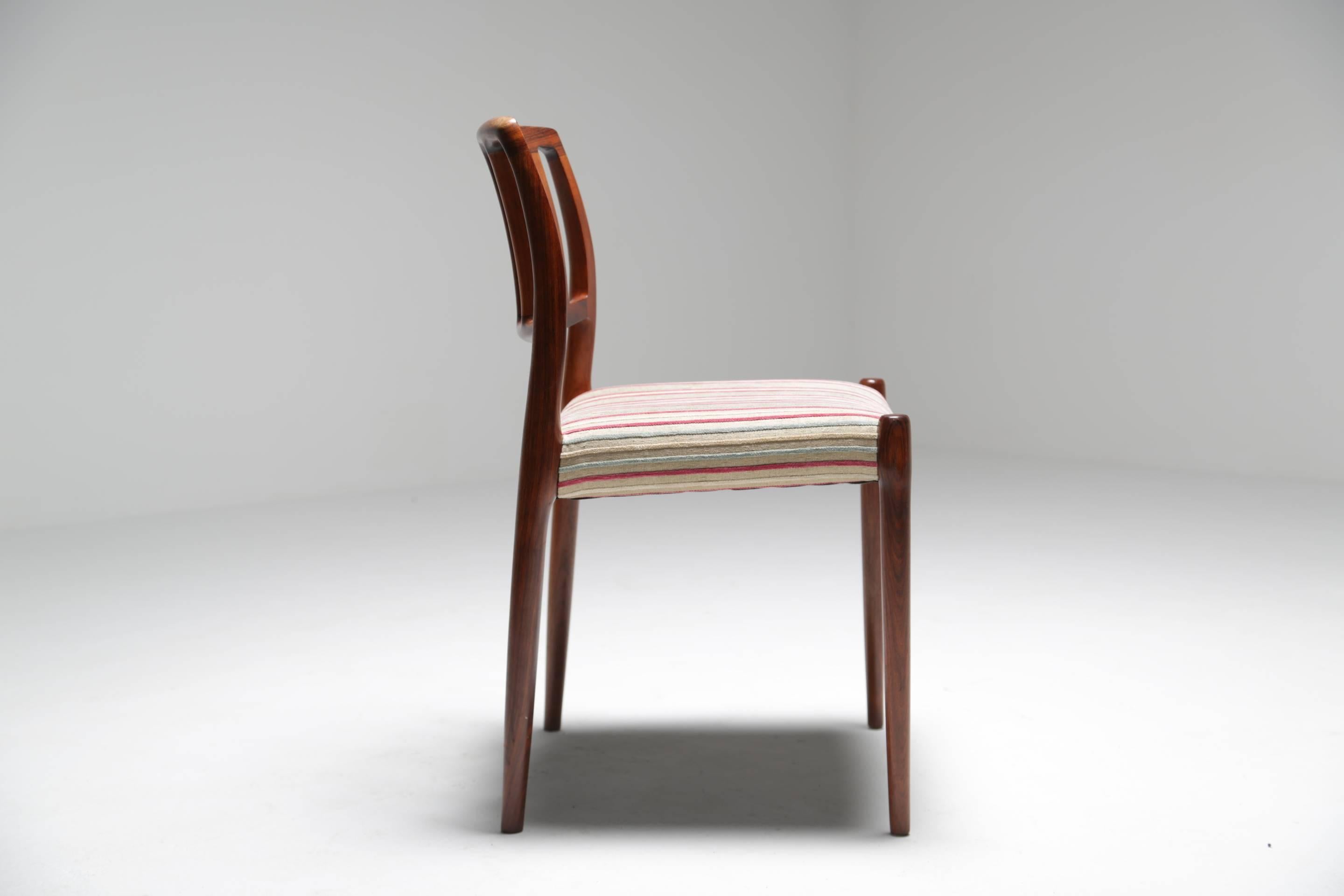 Niels O Moller Rosewood Dining Chairs, Model 83, Set of Six, Denmark In Good Condition In Oberstown, Lusk, IE