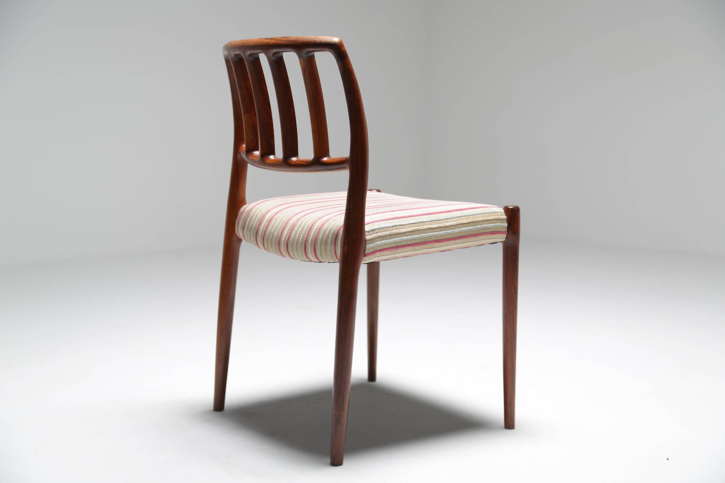 20th Century Niels O Moller Rosewood Dining Chairs, Model 83, Set of Six, Denmark