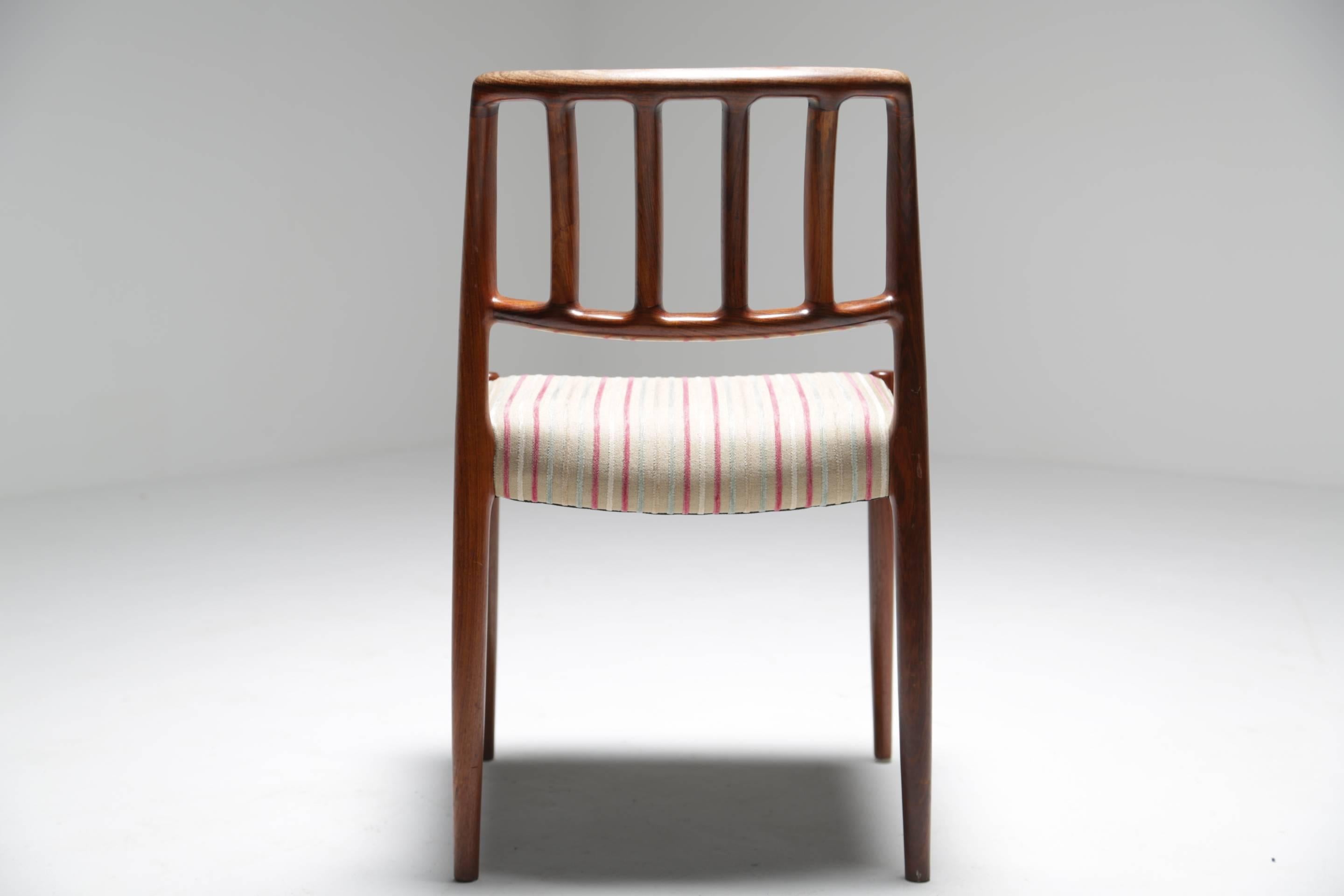 Niels O Moller Rosewood Dining Chairs, Model 83, Set of Six, Denmark 1