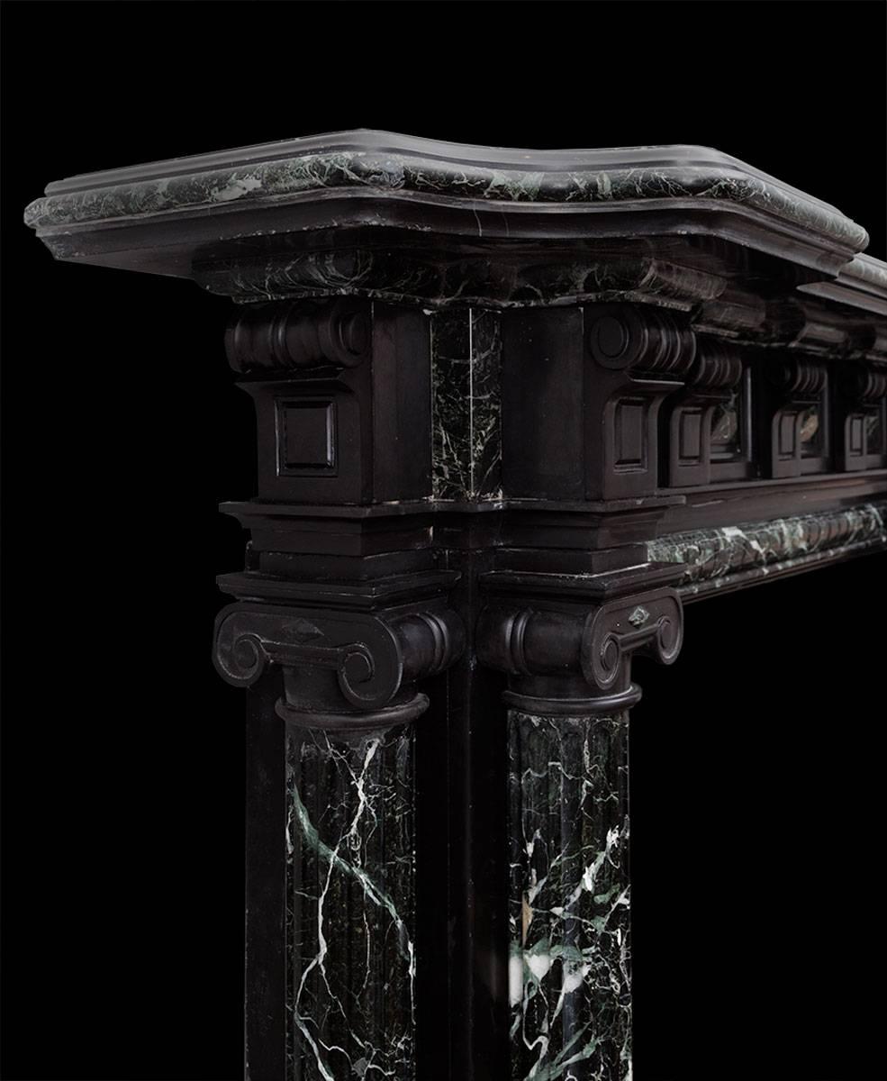 Neoclassical Revival Antique Marble Mantelpiece