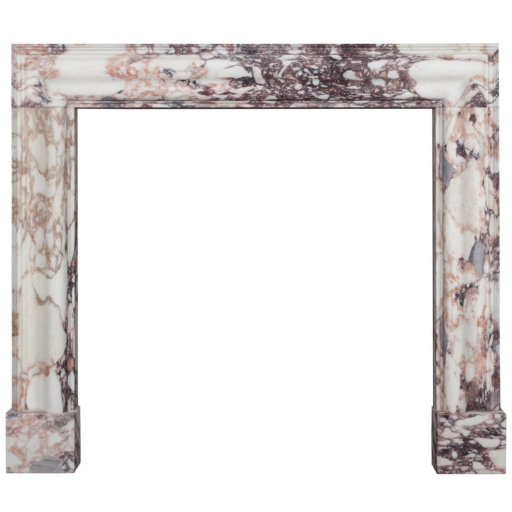 Breccia Medici Marble Bolection Fireplace by Ryan & Smith