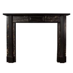 Regency Black and Portoro Marble Fireplace 11