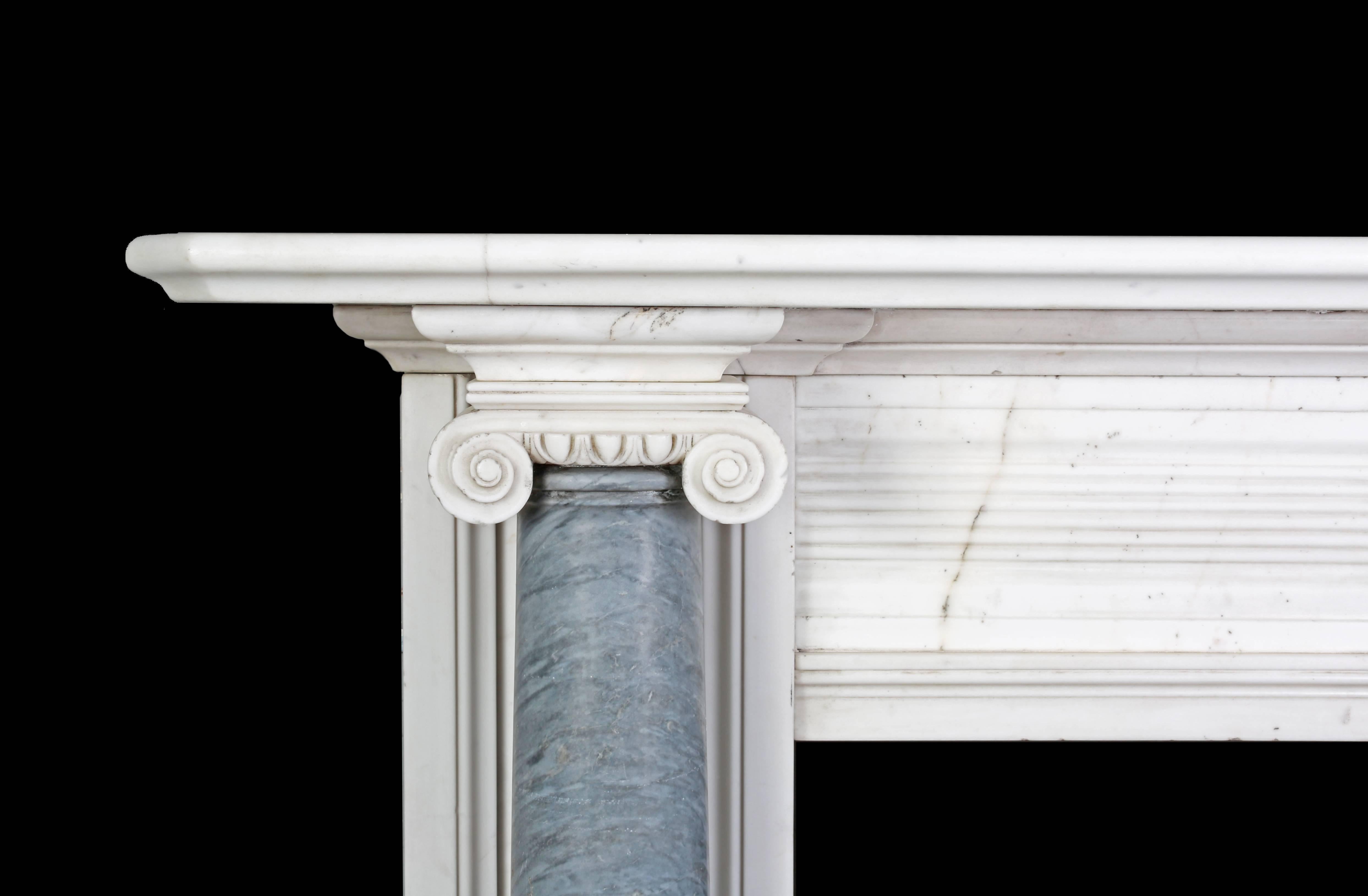 Irish Antique Regency Marble Fireplace