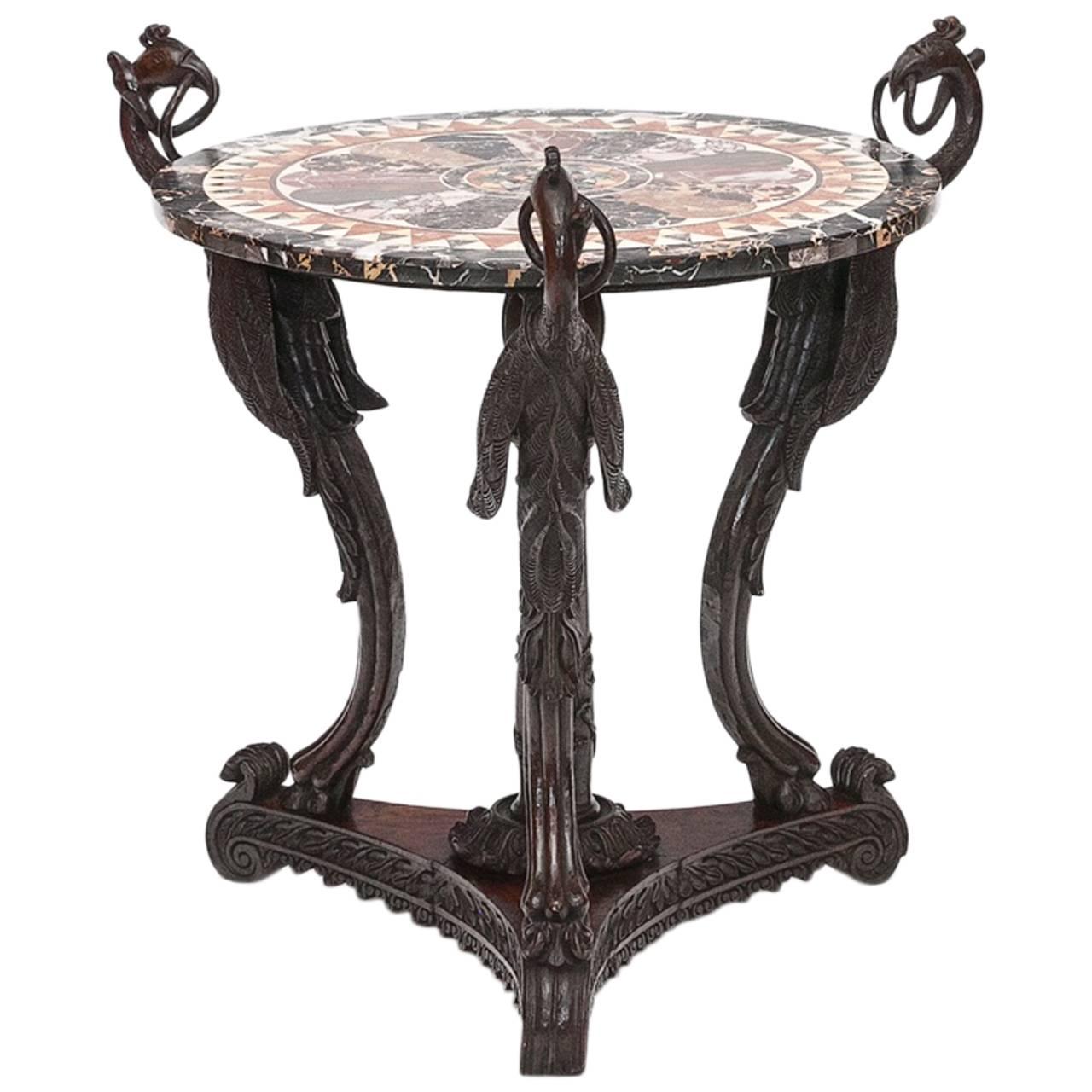 19th Century Specimen Marble Table