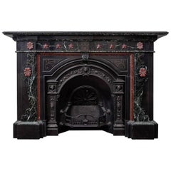 Victorian Marble Fireplace and Cast Iron Insert